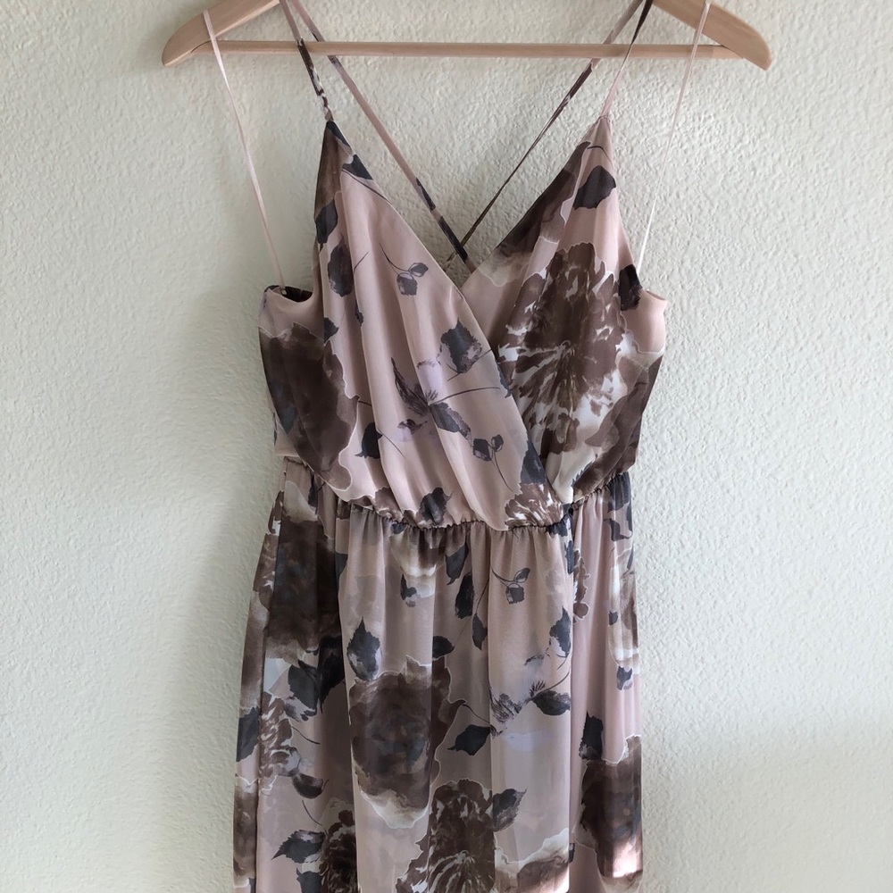 Sienna Sky Floral Mauve Maxi Dress w/ Sheer Overlay - Picture 7 of 15